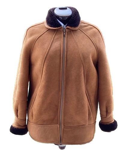 Manteau peau lainée - lainée, femme