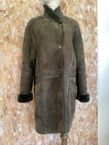 Manteau peau lainée - en, vert