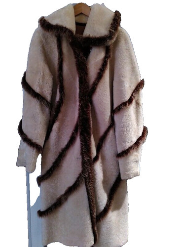 Manteau peau lainée - manteau, en