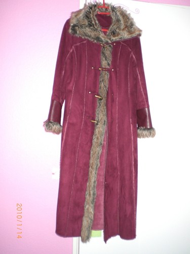Manteau femme aspect - , peau