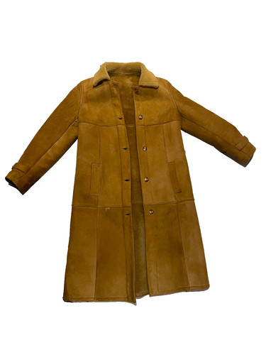 Manteau long peau lainée - manteau,