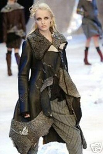 Rare manteau cuir peau - rare!,