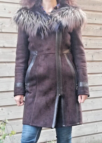 Manteau hiver peau lainée - hiver,