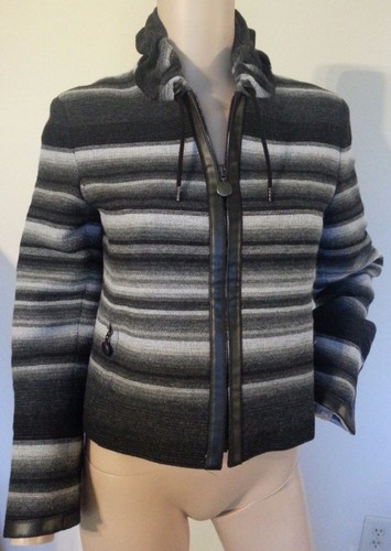 Akris punto striped gray - gray, black